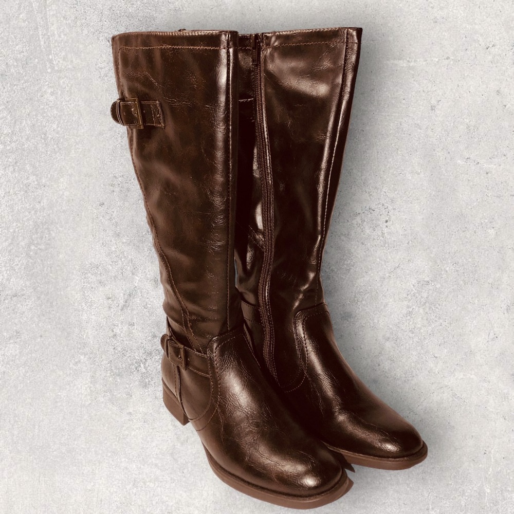 Yuu Ripple Over The Calf Boots Women's Size 7 New